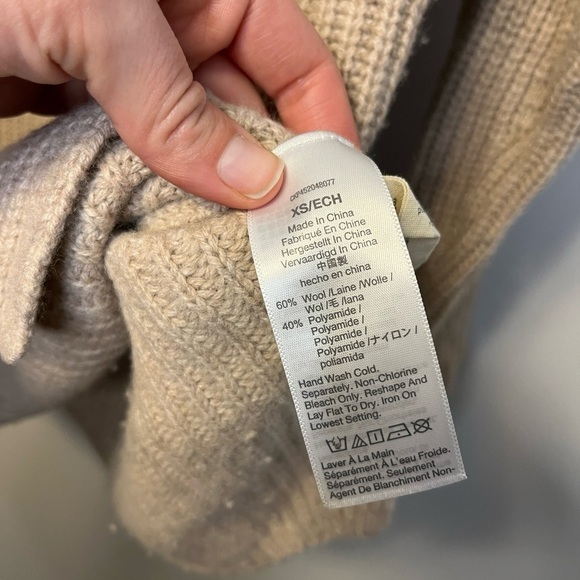 Madewell Tipped Forrest Wool Blend V-Neck Sweater XS - Picture 11 of 13